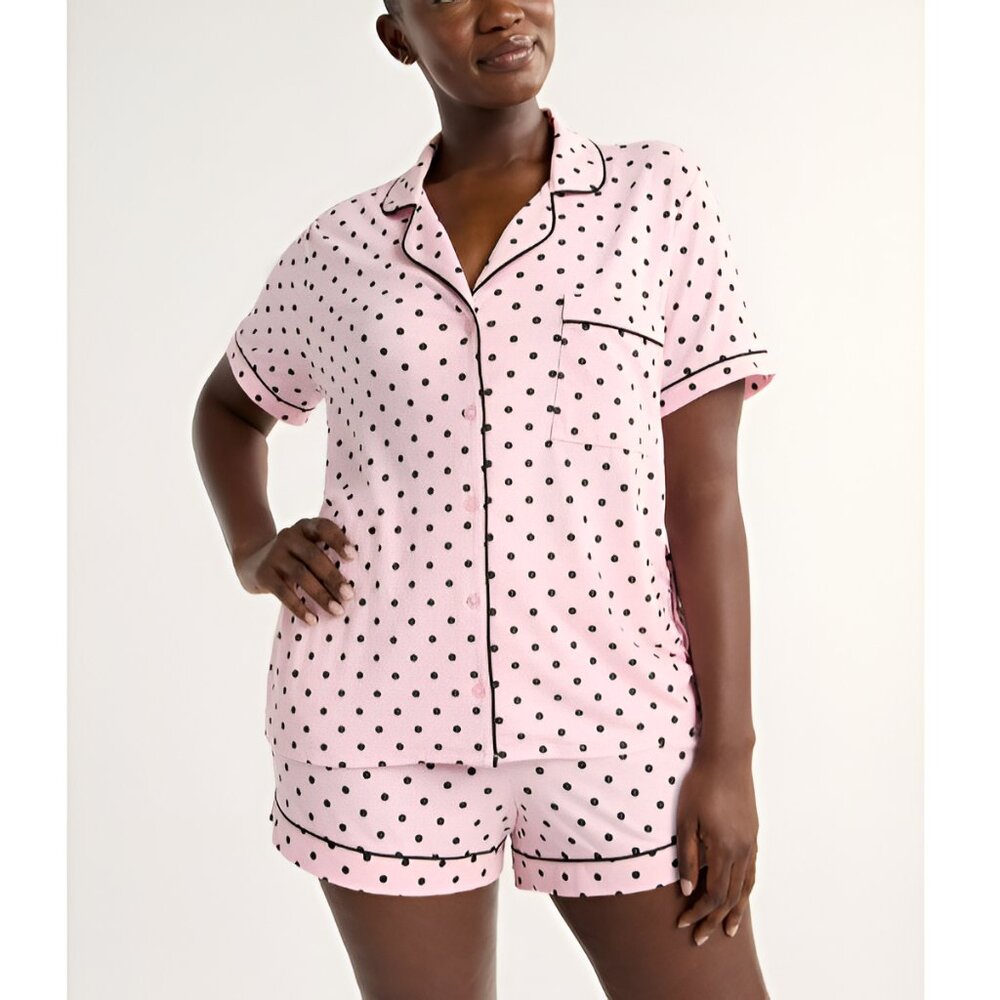 New 2Pc 3X {22W-24W} Womens Soft Shirt & Shorts Pajama Set